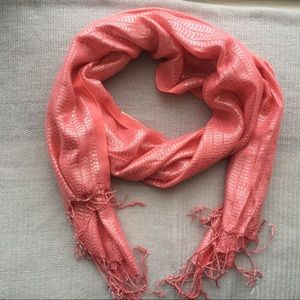 2 Charming Charlie Scarves (Coral & Light Blue)